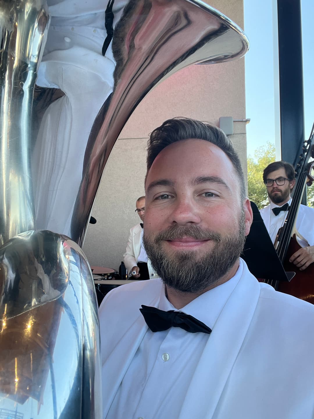 Steve playing the tuba