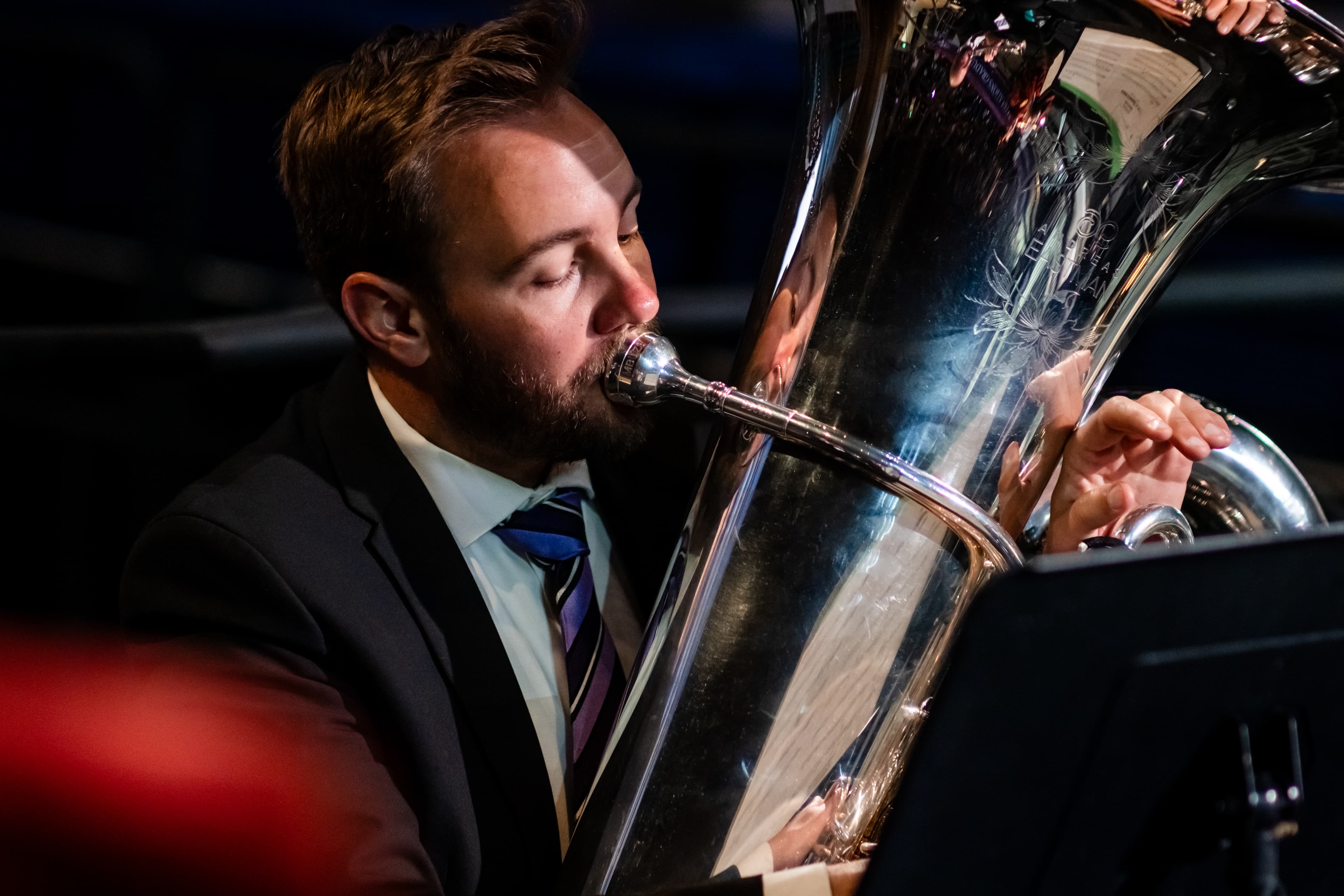 Steve Playing the tuba